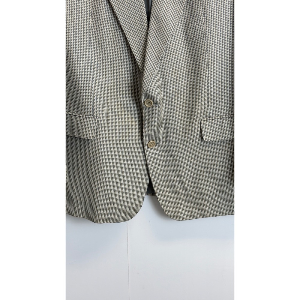 Pierre Balmain Paris Vintage 46L Grey Micro Pattern Two Button Blazer Sport Coat - Picture 3 of 15